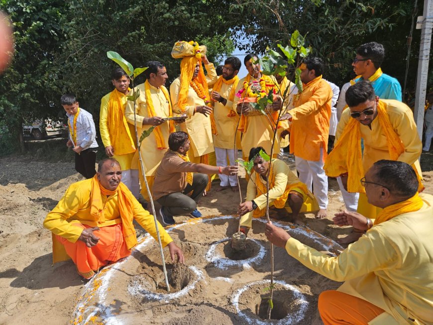 नगला बिंदु में कलश यात्रा संग शुरू हुई भागवत कथा