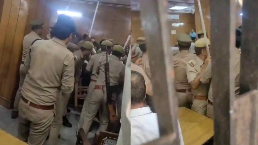 गाजियाबाद में वकीलों पर पुलिस का लाठीचार्ज, कई चोटिल